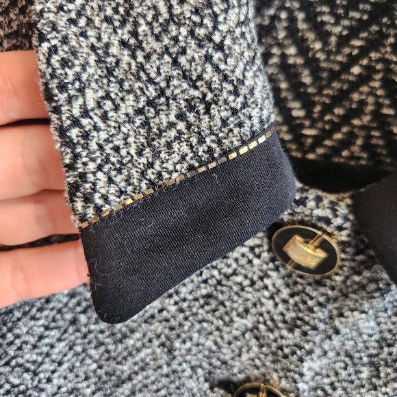 St John Marie Gray Soft Wool Blend Prep Jacket Knit Blazer Classic Luxury Size 8 - Picture 15 of 16